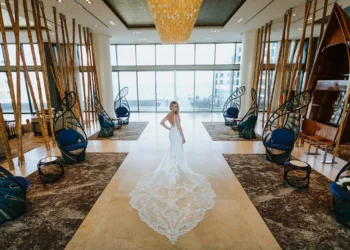 Wedding reception table setting at a Los Cabos all-inclusive resort