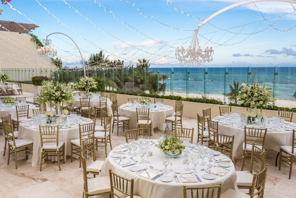 Terrace wedding reception at Grand Velas Riviera Maya