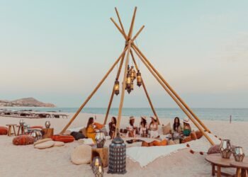 Beach wedding venue at Hilton Los Cabos