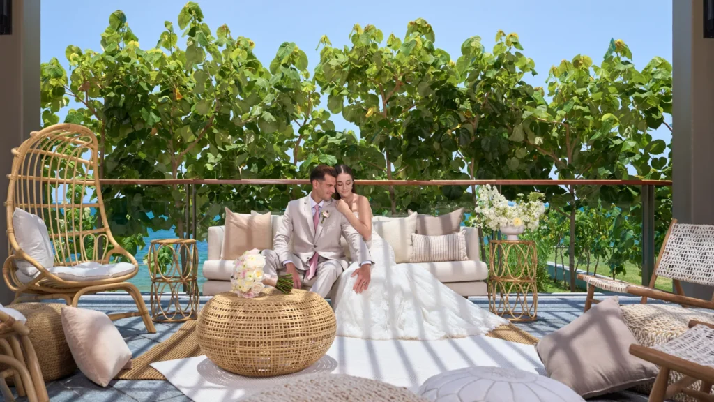Wedding ceremony at Waldorf Astoria Cancun, Mexico