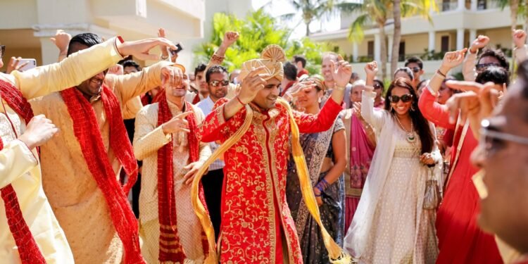 South Asian couple during their wedding ceremony at Moon Palace Cancun, photographed for WeddingPlan360