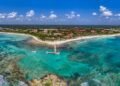 Aerial view of Barceló Maya Grand Resort and its beach on the Riviera Maya