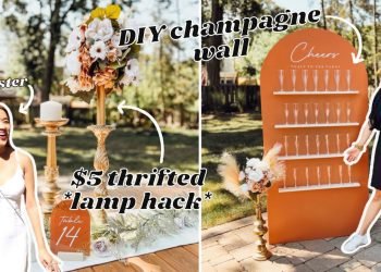 *NEW* DIY WEDDING DECOR IDEAS! | Chiara Arch Champagne Wall, Lamp Centerpiece Hack, Acrylic Sign