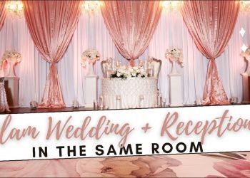WEDDING AND RECEPTION IN THE SAME ROOM| ROOM FLIP + BACKDROPS|LIVING LUXURIOUSLY FOR LESS
