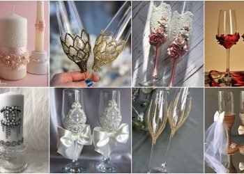 Beautiful DIY Wedding Decor Ideas DIY Candle & Champagne Flutes Wedding