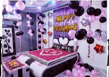 Bride Room Decoration With Flowers | Wedding room decoration | Ballons Decoration For Wedding Night