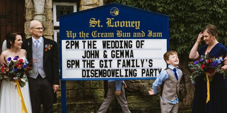 John & Gemma’s glorious, laugh-out-loud Sussex wedding with York Place Studios