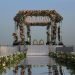 A glamorous cocktail party to an open-air floral wedding mandap
