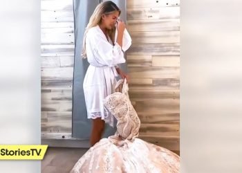 Bride gets probably the most heartbreaking surprise when she sees what was sewn into her wedding dress
