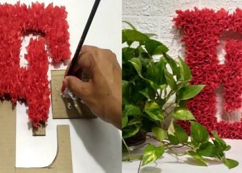 DIY 3D floral letter for adornment | DIY ROOM DECOR | DIY WEDDING DECOR