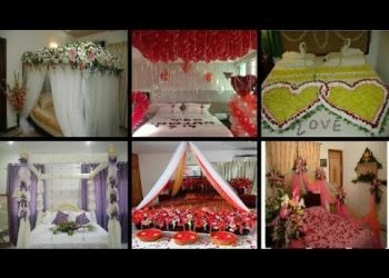 Most Beautiful First Night Wedding Bedrooms Decoration With Flowers,Wedding Room Decoration