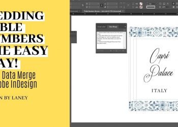 Wedding Table Numbers using InDesign Data Merge Tutorial