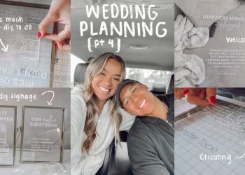 WEDDING PLANNING VLOG PT. 4 (DIYS!! diy acrylic signs, table numbers, dispo cameras, cricuting)