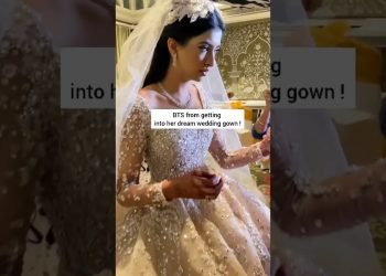 Entering into her dream dress ???? Tag your squad ! #lebaneseweddings #shorts