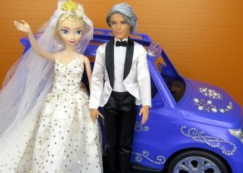 Elsa's Wedding ! Elsa and Anna toddlers on the Church – plenty of princesses invited – dresses – gowns