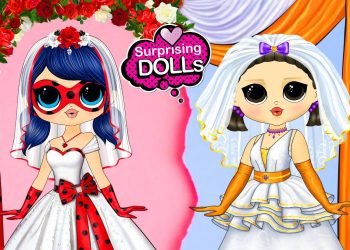 Ladybug Wedding vs Squid Game Doll Wedding Dress  – DIY Paper Dolls & Room Design