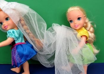 Wedding VEIL problem ! Elsa and Anna toddlers – beautiful gown – dress up mess