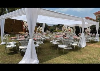 Classic Luxury Outdoor Wedding Reception Decor | Peach, White & Lilac Decoration Ideas | HOME DREAM
