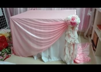 3 other DIY idea of decorating wedding table with table cloth and flowers