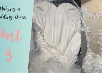 DIY Wedding Dress | Lets make a marriage dress with lace appliques 3