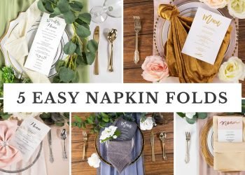 5 Stylish Napkin Folding Ideas (Easy Wedding DIY)