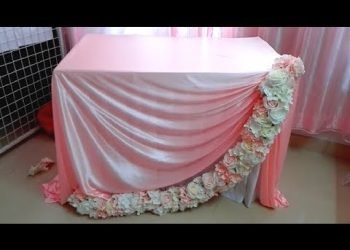 5 small tutorials of decorating wedding table with table cloth and flowers