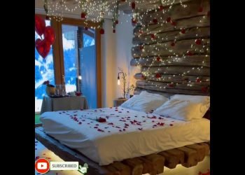 BRIDAL ROOM DECORATION IDEAS | WEDDING BEDROOM DECORATION #love #..#shortvideo #