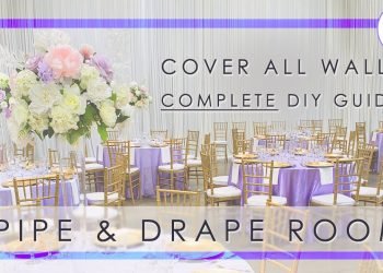 EASY DIY: HOW TO PIPE & DRAPE WEDDING (COVER WALLS ????)