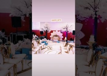 An intimate wedding setup