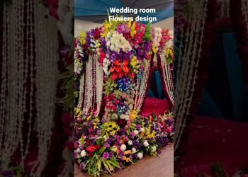 Wedding room flowers design #shorts #wedding