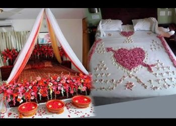 wedding bedroom decoration ideas | wedding bedroom decoration with flowers