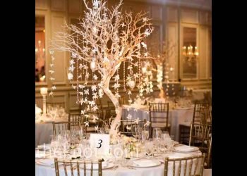 Easy Winter wedding table decorations