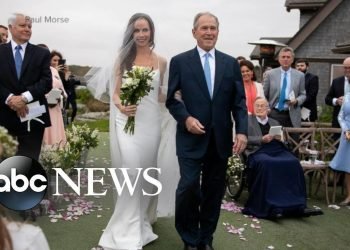 Intimate wedding ceremony for former first daughter Barbara Bush