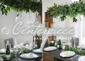 DIY Suspended Greenery Centerpiece
