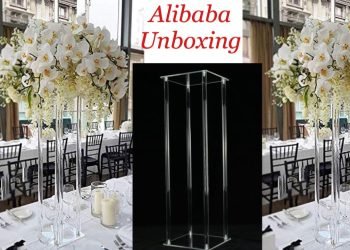 Under $20 Centerpiece!!!!! Alibaba Centerpiece Unboxing & Review | Tall Elegant Wedding Decor