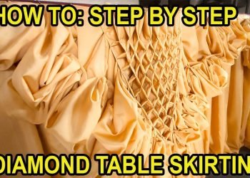 TABLE SKIRTING TUTORIAL / TABLE DESIGN FOR WEDDING DECORATION