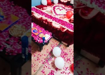 Bridal Bed and Room????✨Wedding First Night Room Decoration #shorts