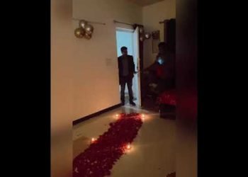 Wife Surprises Husband On Wedding Anniversary Decoration by @7eventzz All India Call/WP -9432937455