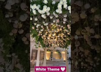 White Theme Walima Decor ???? #wedding #dj #viral #decoration #event #decor #islamabad #expert #shorts