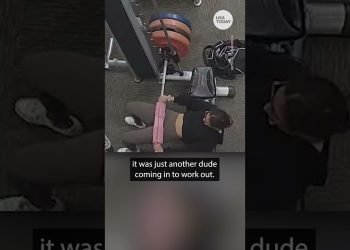 Brave woman fights off male attacker while alone at gym | USA TODAY #Shorts