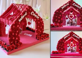 Wedding Day!!.. DIY Genius Paper Heart Showpiece | Couple Mandap Decoration | Romantic Decor