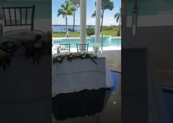 Brought the tables and chairs for this intimate wedding! Just perfect!