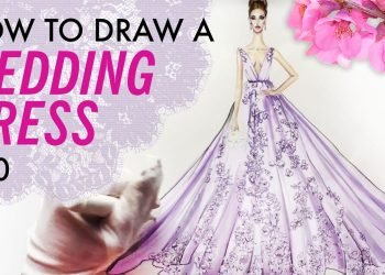 HOW TO DRAW A WEDDING DRESS #10 | Fashion Drawing