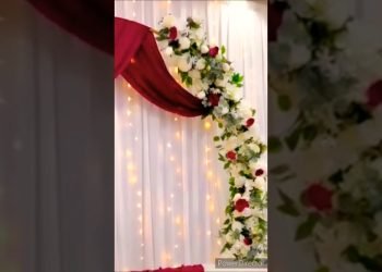 engagement party decoration ideas DIY backdrop flowers #shorts #youtubeshorts #viral #trending