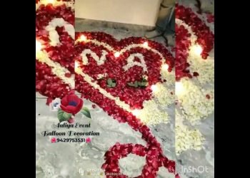 wedding room decoration by Aaliya event balloon decoration contact by 7043053531