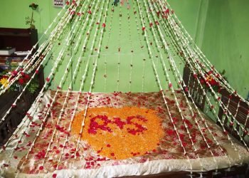 Wedding Bed Room Design Idea With Flowers  Basor Ghor Decoration