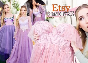 TRYING ON ETSY PROM DRESSES !! * most beautiful dresses ever *