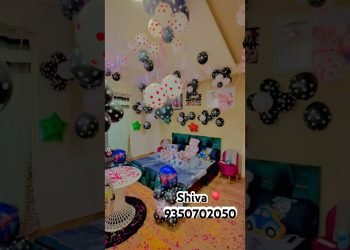 birthday surprise|| celebration || balloon decoration ideas||easy birthday decoration #shorts