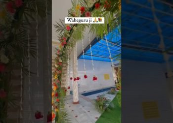 Waheguru || Decoration || flower decoration || balloon decoration decoration ideas || #shorts