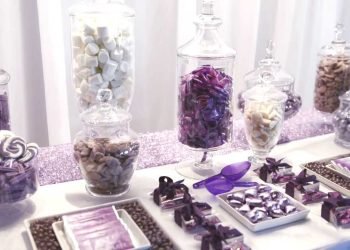 Elegant Purple Wedding Candy Bar – Enchanted Empire, Event Artisans